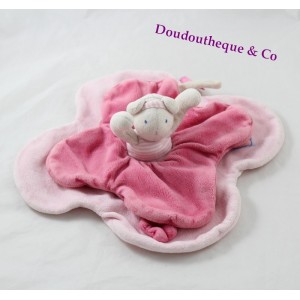 Doudou flat mouse MOULIN ROTY Lila and Patachon pink 26 cm