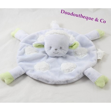 Doudou plat mouton LA HALLE runde weiße Brioche Kimbaloo Doudou plat mouton LA HALLE runde weiße Brioche Kimbaloo