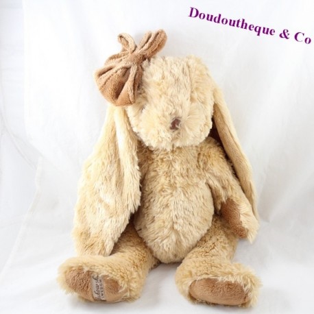 Rabbit cub BUKOWSKI beige brown knot 40 cm