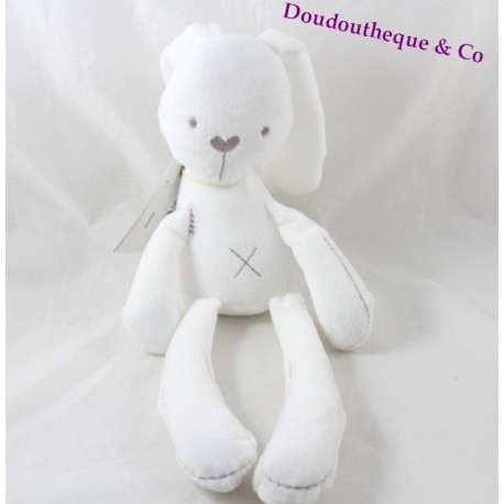 BBSKY white rabbit cub seams brown 37 cm