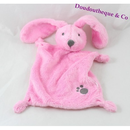 NicoTOY flache Kaninchen Handtuch Druck rosa Simba Spielzeug 24 cm