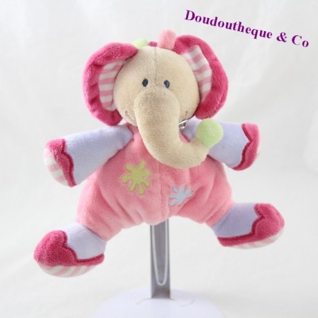 Doudou halb flachelefant NATTOU rosa Dreieck 16 cm