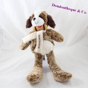 Peluche chien saint bernard RODADOU marron blanc 37 cm
