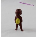Figura Kirikou Michel Ocelot negro niño con fruta amarilla 8 cm