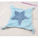 Doudou flach stern ABSORBA blau Streifen Zitzen Krawatte