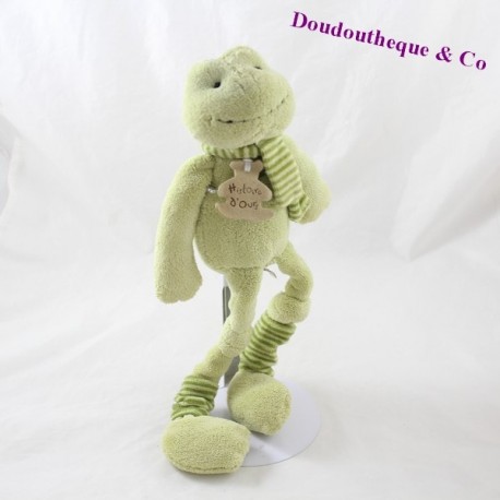 Doudou Frosch GESCHICHTE UNSERER Frimousses Socken Schal HO1397 34 cm