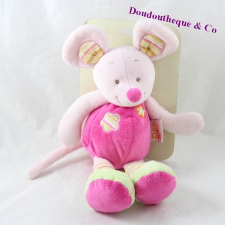 DOUKIDOU pink stripes dOUKIDOU mouse towel 30 cm