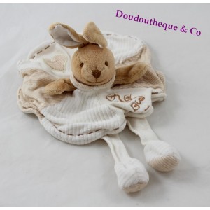 Doudou flat rabbit DOUDOU AND COMPAGNIE organic round beige legs