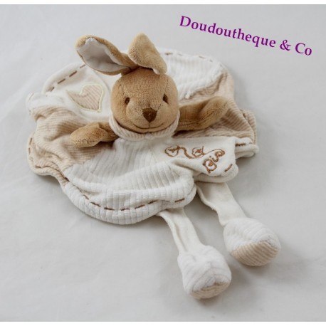 Doudou coniglio piatto DOUDOU E COMPAGNIE gambe beige rotonde biologiche