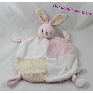 Doudou flache Kaninchen DODIE rosa weiße Herzen Meine Liebe Schatz