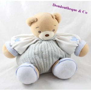 Doudou Patapouf Bär KALOO Kinder blau weiß 25 cm