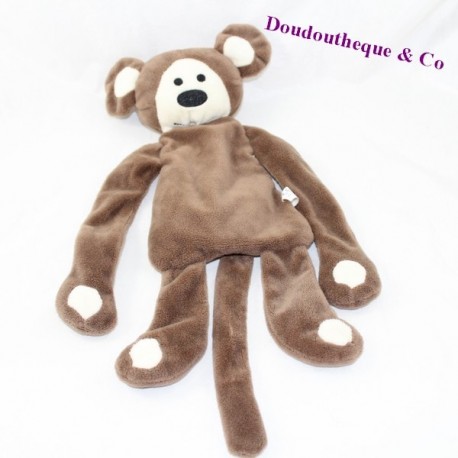 Doudou halb flacher Affe DIFRAX beige braun 33 cm Doudou halb flacher Affe DIFRAX beige braun 33 cm