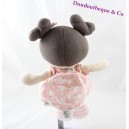 Peluche poupée H&M robe rose cygnes couettes 27 cm