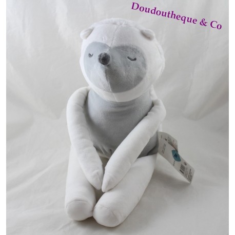 Peluche hérisson Grain de blé gris blanc paresseux mains scratch 40 cm