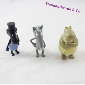Figurines Loup AUZOU lot de 3 amis de Loup Valentin Gros-Louis Louve