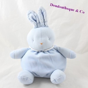 Doudou ball rabbit KLORANE blue stripes 21 cm