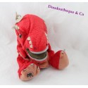 Doudou marionnette à main dinosaure JURASSIC WORLD rouge