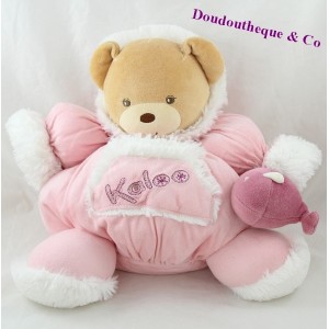 Doudou papouf oso KALOO Igloo rosa esquimal 28 cm