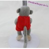Mini doudou monkey Popi BAYARD red jersey 12 cm