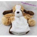 Stuffed dog puppet TEDDY BEAR brown 25 cm
