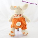 Rabbit cub ANNA CLUB PLUSH orange overalls 27 cm