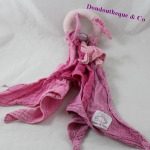 Doudou l'ange handle DOUDOU Y COMPAGNIE pink rabbit lange Dream Creator DC2366