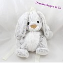 RODADOU Kaninchen Plüsch Rucksack gefleckt weiß grau 36 cm