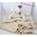 Conejo de edredón grande NICOTOY cubierta bandana blanco beige 92 cm