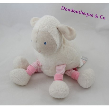 Lila Schafe Peluche MOULIN ROTY Lila und Patachon weißes Lamm 20 cm Lila Schafe Peluche MOULIN ROTY Lila und Patachon weißes Lamm 20 cm