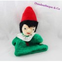 Marionnette à main Pinocchio HISTOIRE D'OURS vintage rouge vert 29 cm
