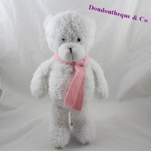 Orso cucciolo PO BOX bianco rosa sciarpa P. O. Scatola 35 cm
