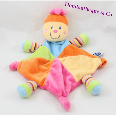 Doudou flat turtle MOTS D'ENFANTS multicolored diamond 32 cm