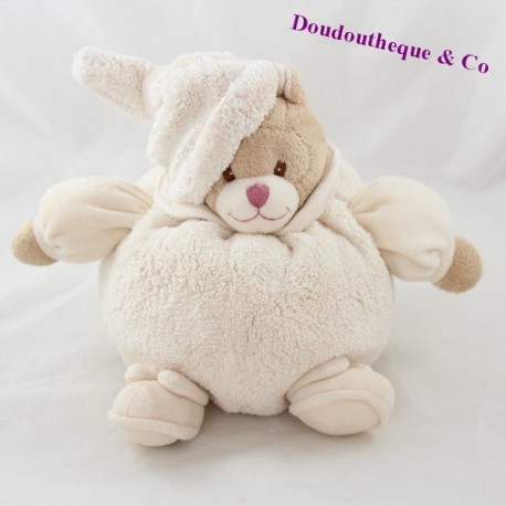 Ball towel bear BUKOWSKI Ivo white cream cap 21 cm