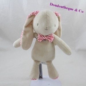 Doudou Kaninchen KLORANE beige rosa Fliesen 23 cm