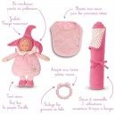 Coffret de naissance Babi Corolle lutin rose avec grelot bavoir couverture