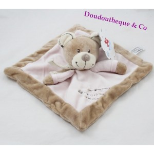 Pink and beige NICOTOY flat jacket with cross seam scarf 20 cm