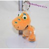 Peluche porte clés Samy LE DINO TRAIN dinosaure orange dessin animé 12 cm