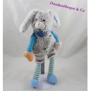 Doudou rabbit DOUDOU AND COMPAGNY The blue maroon Choupidoux DC2764 30 cm