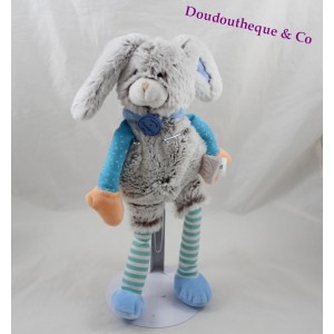 Kaninchen Kuscheltier DOUDOU ET COMPAGNIE Les Choupidoux blau braun DC2764 30 cm