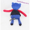 Doudou panther MOULIN ROTY The red blue popipop 20 cm