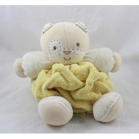 Doudou Katze KALOO Feder patapouf gelb 25 cm