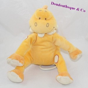 Musical stuffed dinosaur BENGY orange beige 20 cm