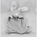 Doudou flachen grauen Stickerei Weizen Korn weißes Kaninchen Sterne Rechteck 22 cm