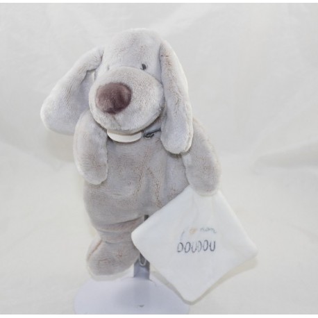Doudou Hund DOUDOU ET COMPAGNIE Ich liebe mein natürliches graues Kuscheltier 25 cm Doudou Hund DOUDOU ET COMPAGNIE Ich liebe mein natürliches graues Kuscheltier 25 cm