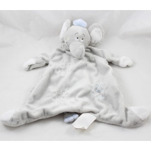 KimBALOO Elefant flach doudou LA HALLE Spirale grau 38 cm