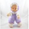 FISHER PRICE Puffalump Kinder Puppe Lila Vinyl Kopf 34 cm