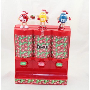 Distributor M-M'S Christmas 3 tubes red yellow and blue 28 cm