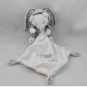 Doudou oso ORCHESTRA disfrazado conejo moteado blanco gris Feliz bebé 35 cm