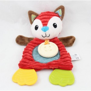 Flat fox infantINO brown red tooth ring