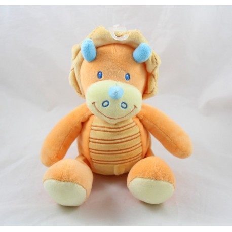 Decke Plüsch Rhino Dinosaurier KIABI JOGYSTAR Orange 22 cm sitzend Decke Plüsch Rhino Dinosaurier KIABI JOGYSTAR Orange 22 cm sitzend